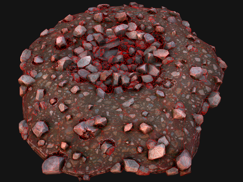 Gemstone Ore Deposits Mine Environment 3D Model