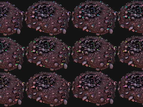 Crystal Deposits Gems Environment Mine Modelo 3D