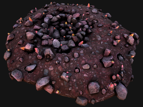 Crystal Deposits Gems Environment Mine Modelo 3D