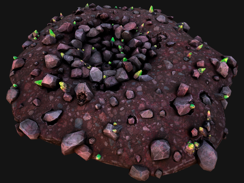 Crystal Deposits Gems Environment Mine Modelo 3D