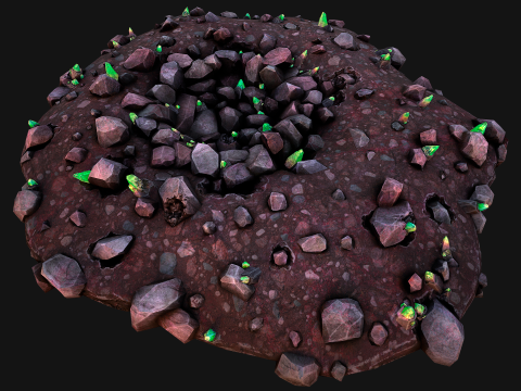 Crystal Deposits Gems Environment Mine Modelo 3D
