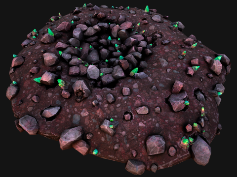 Crystal Deposits Gems Environment Mine Modelo 3D