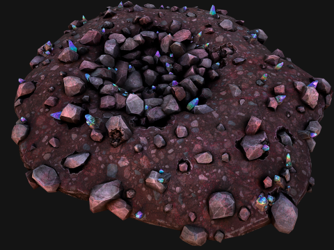 Crystal Deposits Gems Environment Mine Modelo 3D