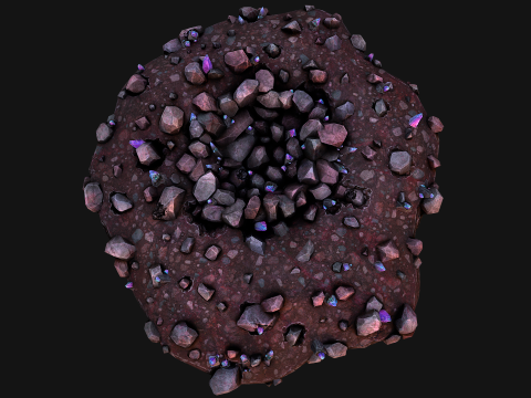 Crystal Deposits Gems Environment Mine Modelo 3D