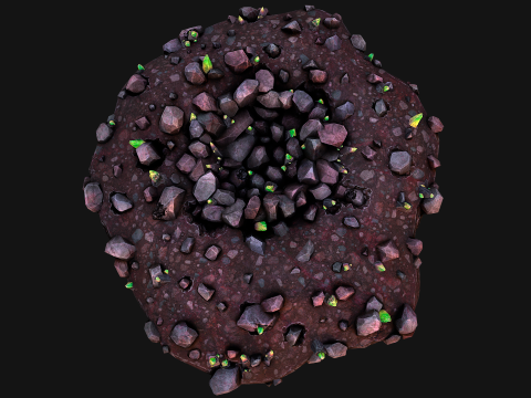 Crystal Deposits Gems Environment Mine Modelo 3D