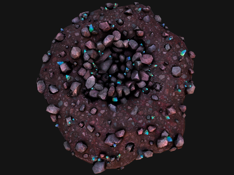 Crystal Deposits Gems Environment Mine Modelo 3D