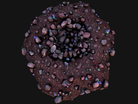 Crystal Deposits Gems Environment Mine Modelo 3D