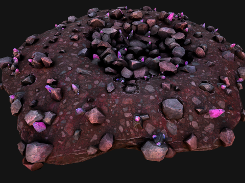 Crystal Deposits Gems Environment Mine Modelo 3D