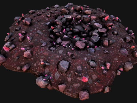 Crystal Deposits Gems Environment Mine Modelo 3D