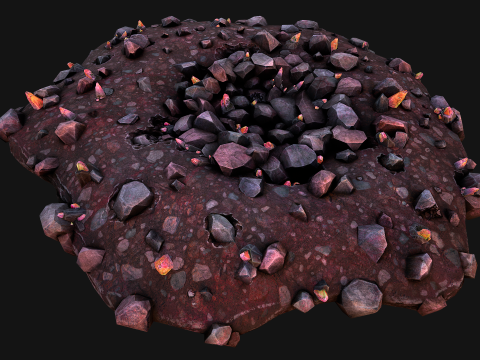 Crystal Deposits Gems Environment Mine Modelo 3D