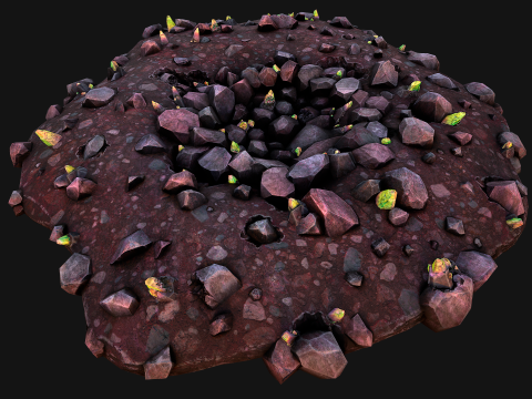 Crystal Deposits Gems Environment Mine Modelo 3D