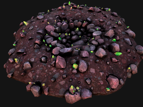 Crystal Deposits Gems Environment Mine Modelo 3D