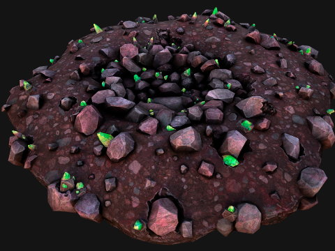 Crystal Deposits Gems Environment Mine Modelo 3D