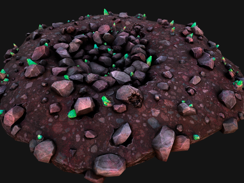 Crystal Deposits Gems Environment Mine Modelo 3D