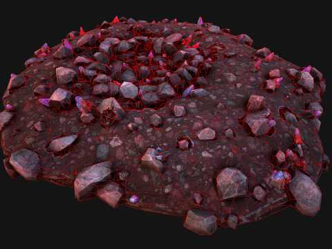 Crystal Deposits Gems Environment Mine Modelo 3D