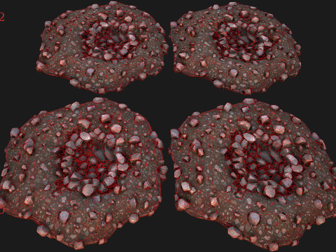 Medieval Stone Ore Mine Modello 3D