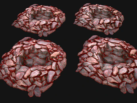 Medieval Stone Ore Mine 3D Model