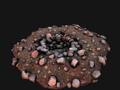 Medieval Stone Ore Mine 3D Model