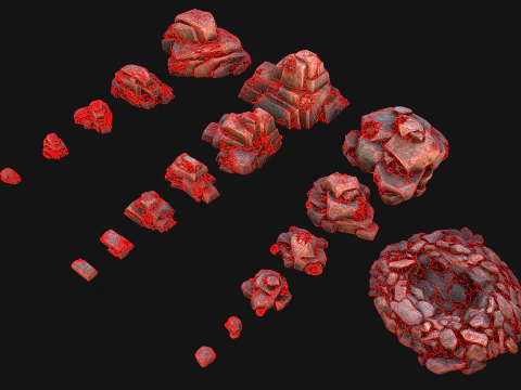 Medieval Stone Ore Mine 3D Model