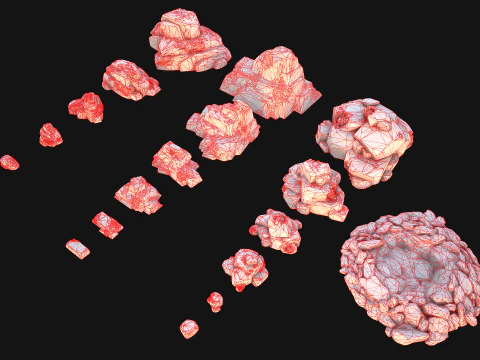 Medieval Stone Ore Mine 3D Model