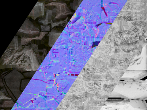 Medieval Stone Ore Mine Modello 3D