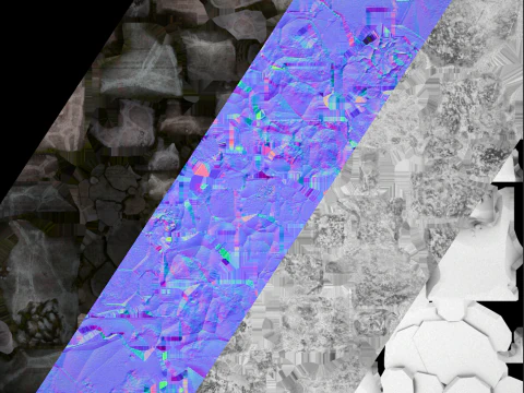 Medieval Stone Ore Mine 3D Model