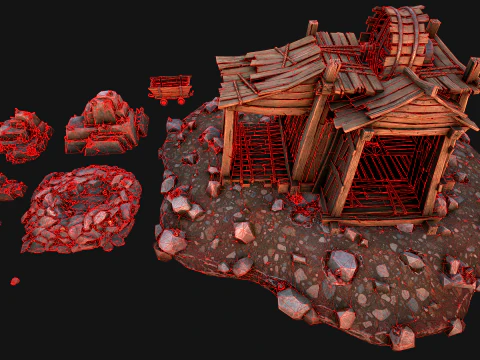 Medieval Tin Ore Mine 3D Model