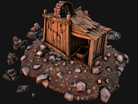 Medieval Tin Ore Mine 3D Model