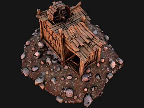 Medieval Tin Ore Mine 3D Model