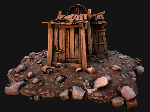Medieval Tin Ore Mine 3D-Modell