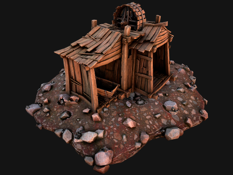 Medieval Tin Ore Mine 3D-Modell