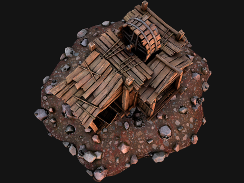 Medieval Tin Ore Mine 3D-Modell