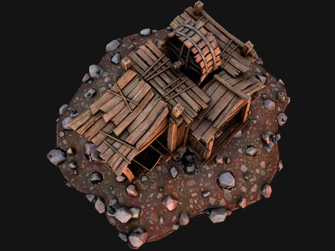 Medieval Tin Ore Mine 3D Model