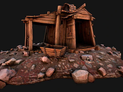 Medieval Tin Ore Mine 3D Model