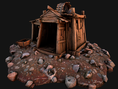 Medieval Tin Ore Mine 3D-Modell