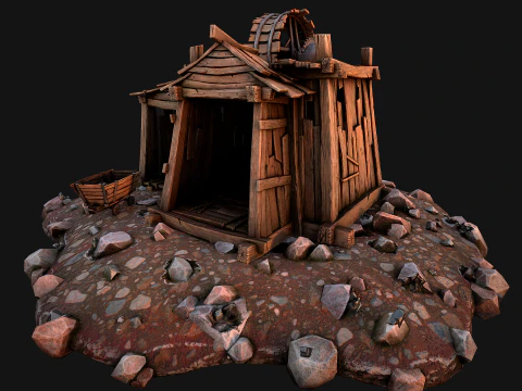 Medieval Tin Ore Mine 3D Model