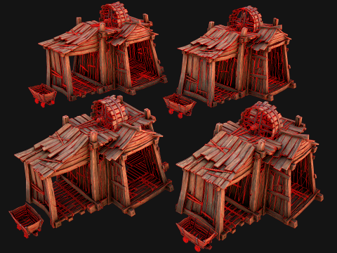 Medieval Gold Ore Mine 3D Model
