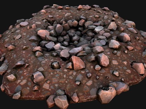 Medieval Gold Ore Mine 3D Model