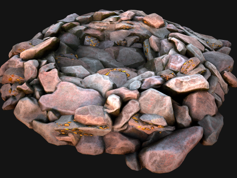 Medieval Gold Ore Mine 3D Model