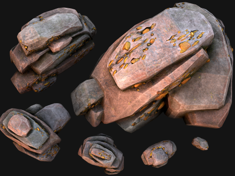 Medieval Gold Ore Mine 3D Model