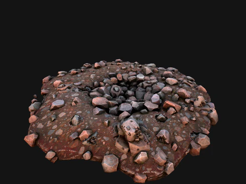 Medieval Iron Metal Ore Mine 3D Model
