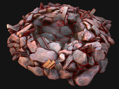 Medieval Mine Silver Ore Deposits Modelo 3D