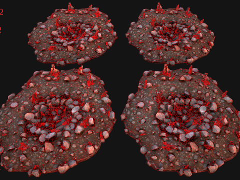 Medieval Mine Silver Ore Deposits Modelo 3D