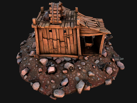 Medieval Mine Silver Ore Deposits Modelo 3D