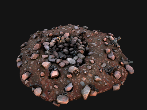 Medieval Mine Silver Ore Deposits Modelo 3D