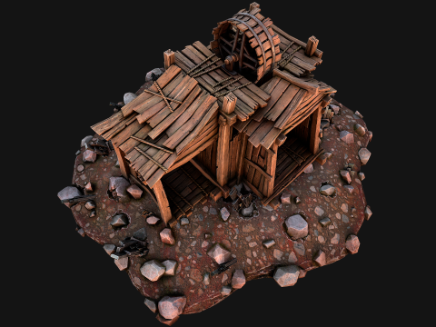 Medieval Mine Silver Ore Deposits Modelo 3D