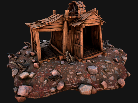Medieval Mine Silver Ore Deposits Modelo 3D