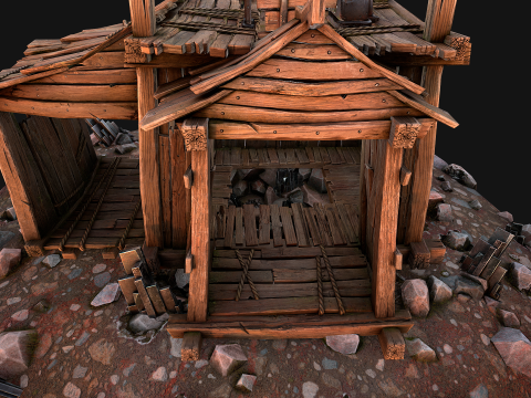 Medieval Mine Silver Ore Deposits Modelo 3D