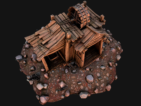 Medieval Mine Silver Ore Deposits Modelo 3D