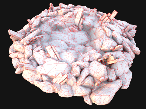 Medieval Mine Silver Ore Deposits Modelo 3D